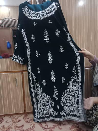 cora dabka embroided velvet suit