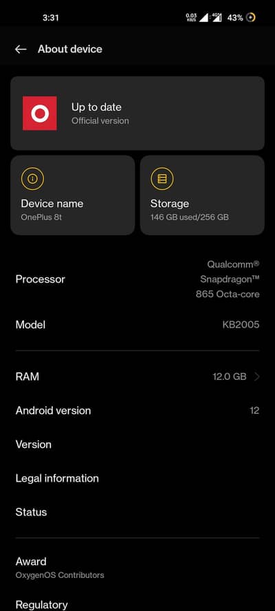 OnePlus 8T 12GB/256GB Global Dual SIM PTA Approved – 10/10 Condition