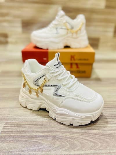 Women's Sports Shoes | White Joggers | Casual Running Walking Shoes |