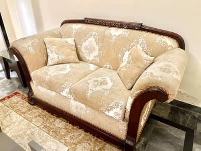Elegant 6-Seater Sofa with Tables | Excellent Condition
