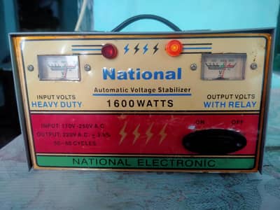 National Heavy Duty Stabilizer 1600 watts in excellent condition