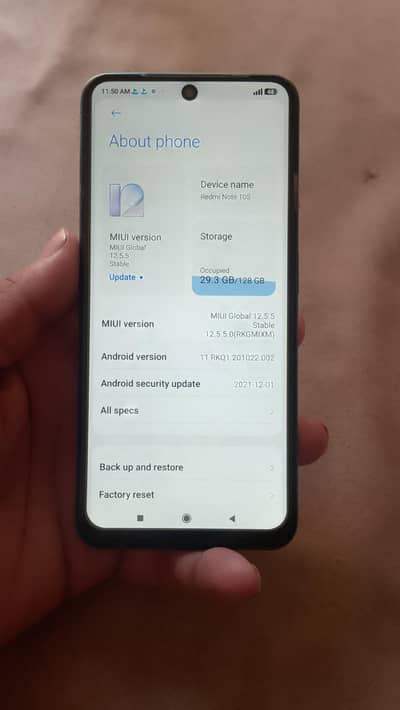 redmi note 10S 4+2 128gb pta approved 60fps pubg only mobile