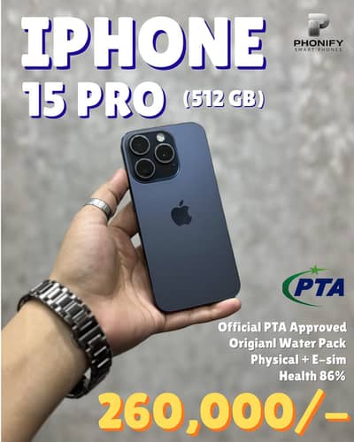 iPhone 15 Pro PTA Approved 512gb