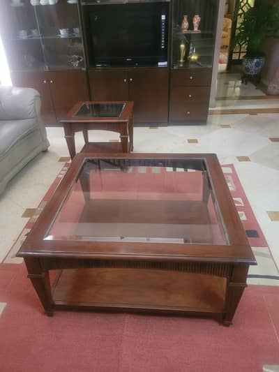 Pure Solid Shesham Wood Coffee Table Set