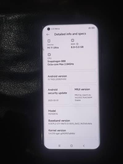 Mi 11 ultra (home used non PTA)
