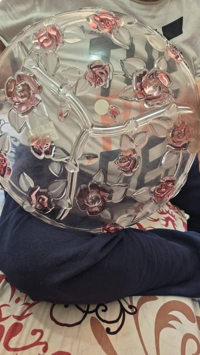 cute floral glass plate