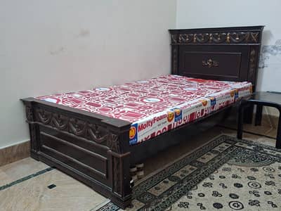 2 piece single bed set pure wood