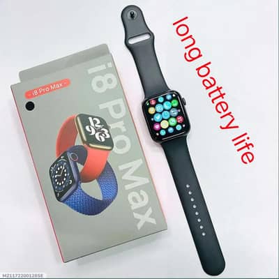 Black Smart Watch with Long Battery & Fast Charge