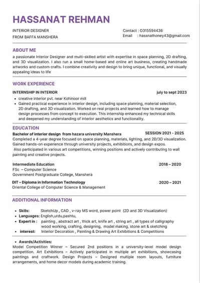 by profession  im interior designer and also artist