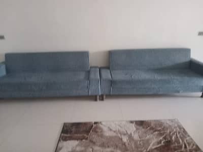 2 Sofa Cum Bed + Table