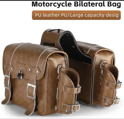Motorcycle  rearseat side bags synthetic leather