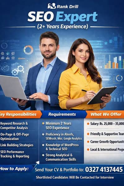 SEO Expert Required || SEO Jobs In Lahore || Urgent Hiring || SEO Job