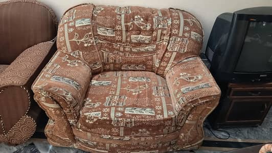 5-Seater Sofa Set (3+1+1) for Sale - Good Condition
