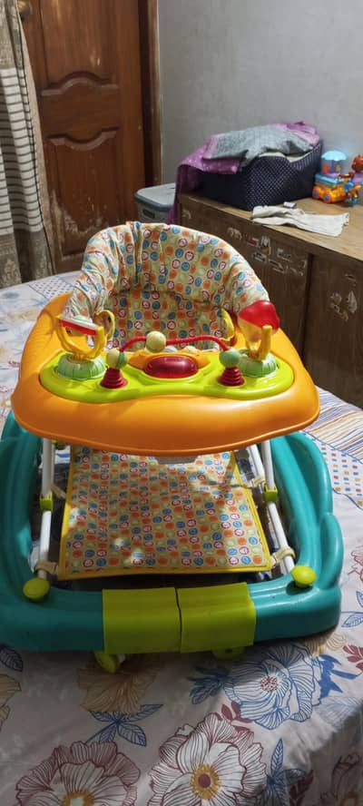 baby walker and swing with cushioned seat