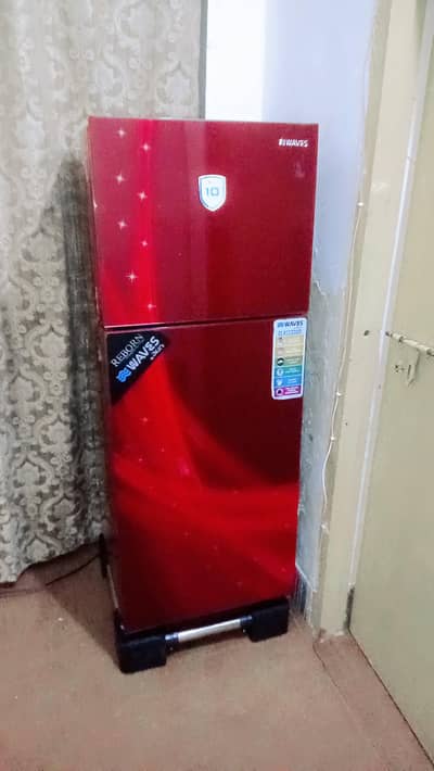 waves fridge glass door