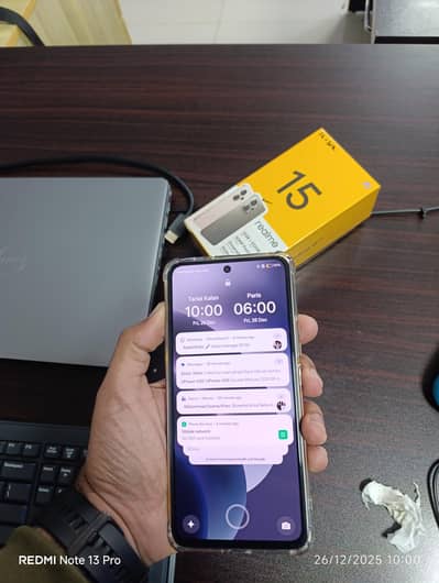 Realme 15 hai 5g 512gb full box 2 days used