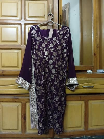 shiffon purple dress