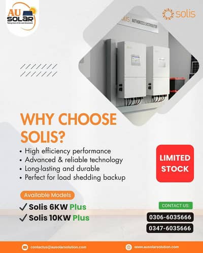 Solis Inverter 6kw & 10k plus  Available