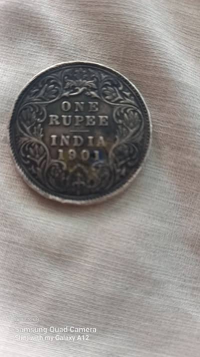 Coin 1 Indian Rupee of 1901