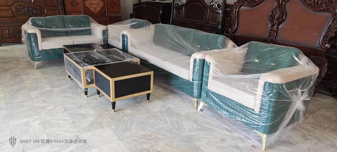 7 Seater sofa set new Design + Table set 3 Tables new design