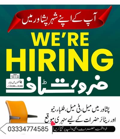office work male and female required
