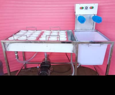 Milk juice glass bottle washing brushing cleaning rinsing machine