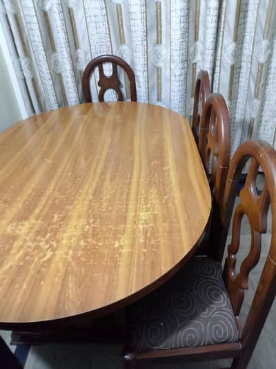 dining table with six chairs for urgent sale