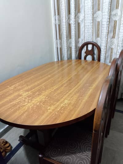 dining table with six chairs