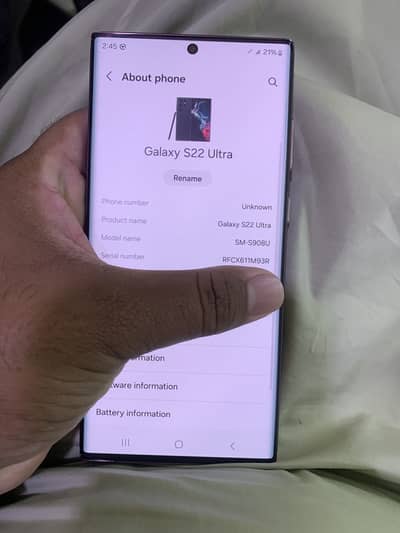 S22 ultra 12 / 512