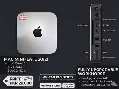 Apple Mac Mini (Late 2012) - Core i5 | 500GB HDD | 4GB RAM