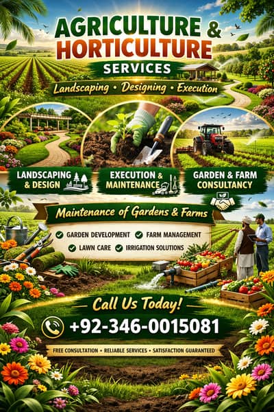 Agriculture, Horticulture & Landscaping Services
