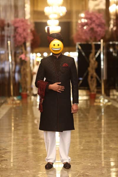 black Sherwani set for sale