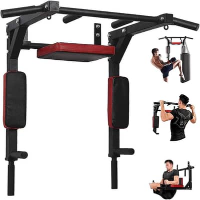 5-in-1 Wall Mounted Exercise Bar – Pull Up, Dip, Push Up 03020062817