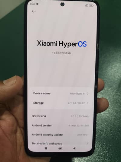 Redmi note 11 8*128 mobile for sale