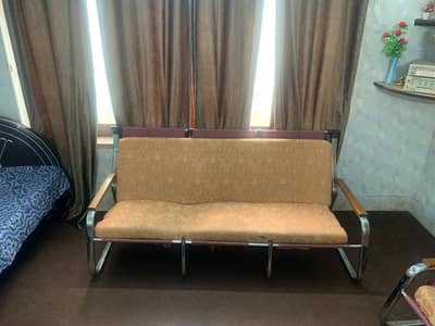 5 Seater Stainless Steel Sofa Set For Sale