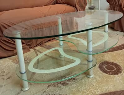 Aesthetic glass centre coffee/snacks table for sale