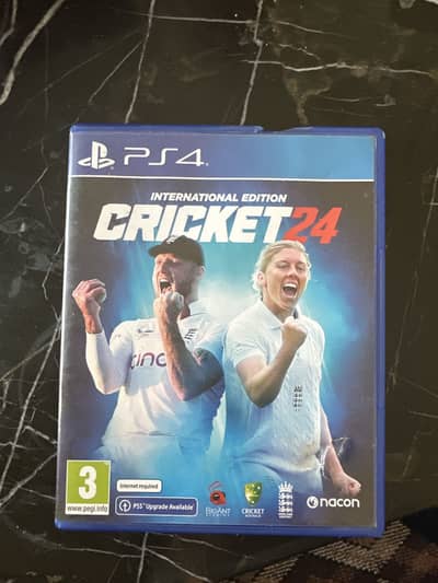 CRICKET 24 PS4 and upgradable to ps5
