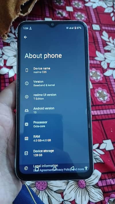 realme  c35 4GB ram plus 4GB 128 GB storage update ke bad fingerprint