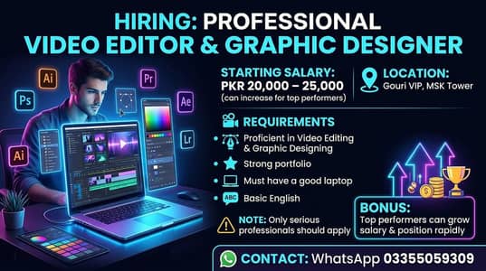 Hiring: Professional Video Editor & Graphic Designer