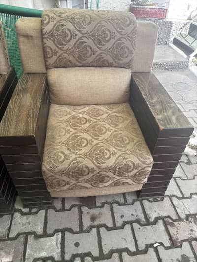 5 seater wooden sofa