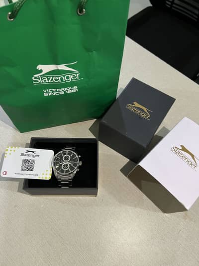 Slazenger mens multifunction - stealth grey dial | stainless steel