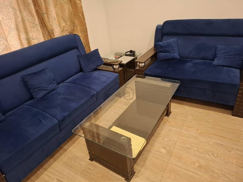 7 seater+sofa bed+table set 5