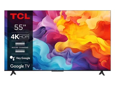 TCL 55V6B 4K HDR Google LED TV 55'' With 2 years Brand Warranty .