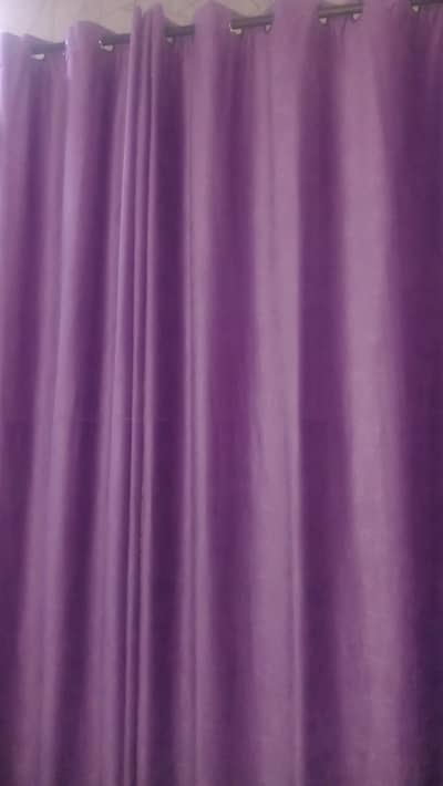 two velvet curtains