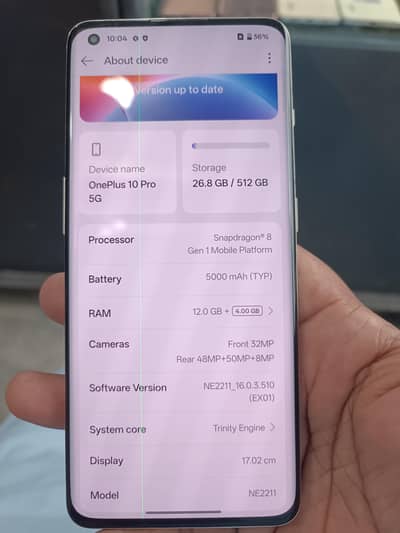 ONE PLUS 10PRO 5G. 12+04GB/512GB.