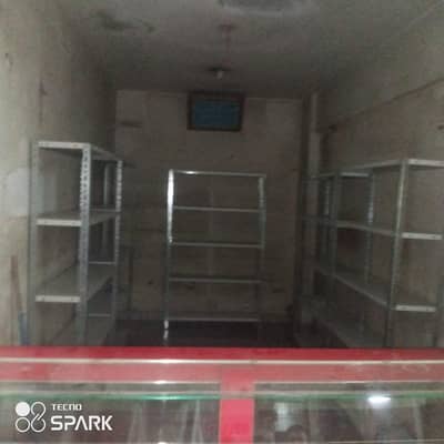 Almost new shop setup for sale - 6 month used | Racks + glass counter