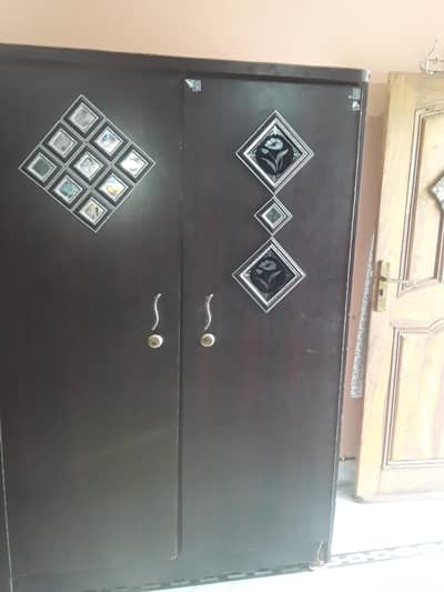 wooden almari 2 door