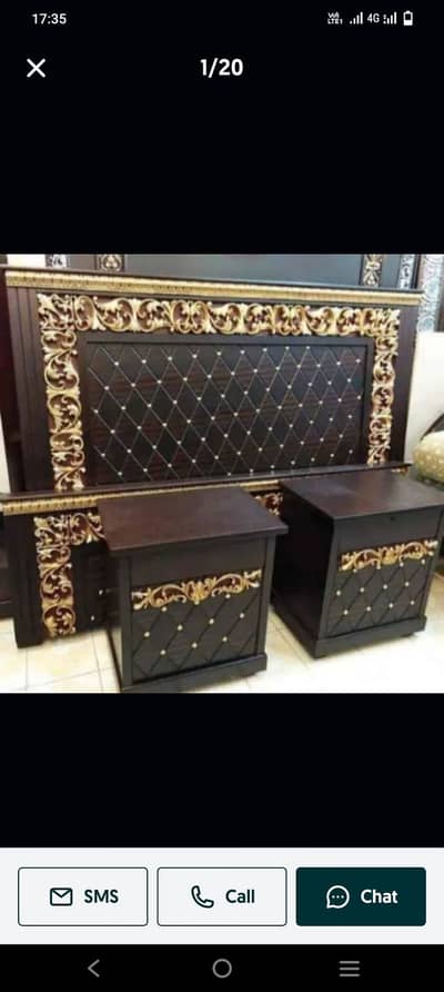 Double bed / bed set / wooden bed / bed / Furniture / King size bed