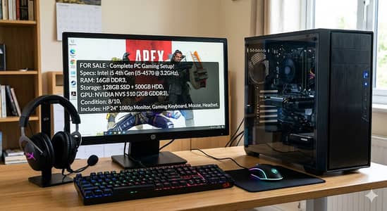 Gaming PC for sell Run easily all games in medium with 1080p setting