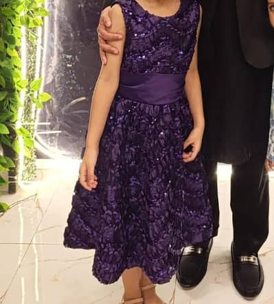 dark purple formal sleeveless frock
